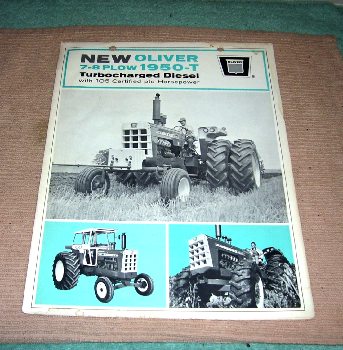1967 Oliver 7 8 Plow 1950-T Tractor PTO 6 Cylinder Engine Brochure Specs 1950T
