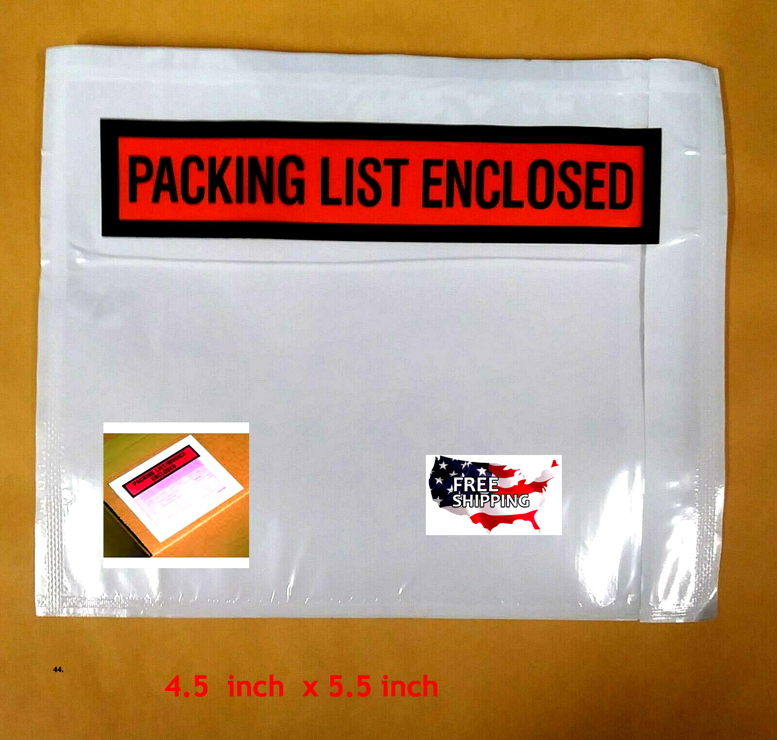 Choose Quantity- Packing List Envelope 4.5″ X 5.5″ Self Sealing