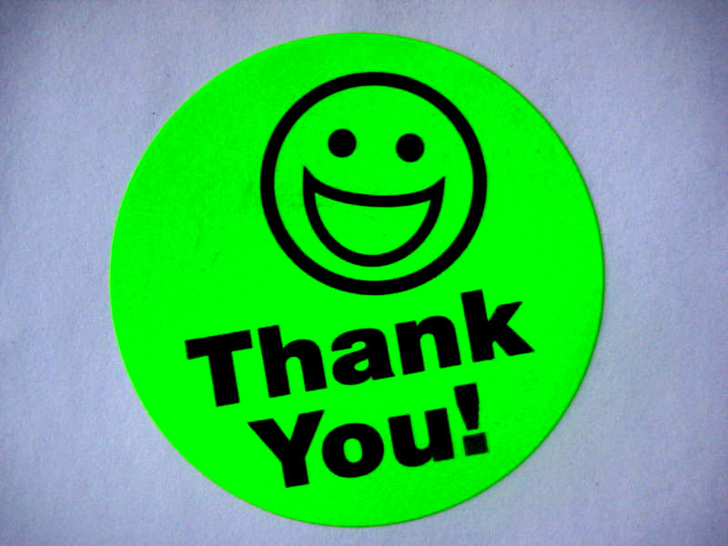 500 BIG THANK YOU SMILEY LABEL STICKERS green…………………free shipping!