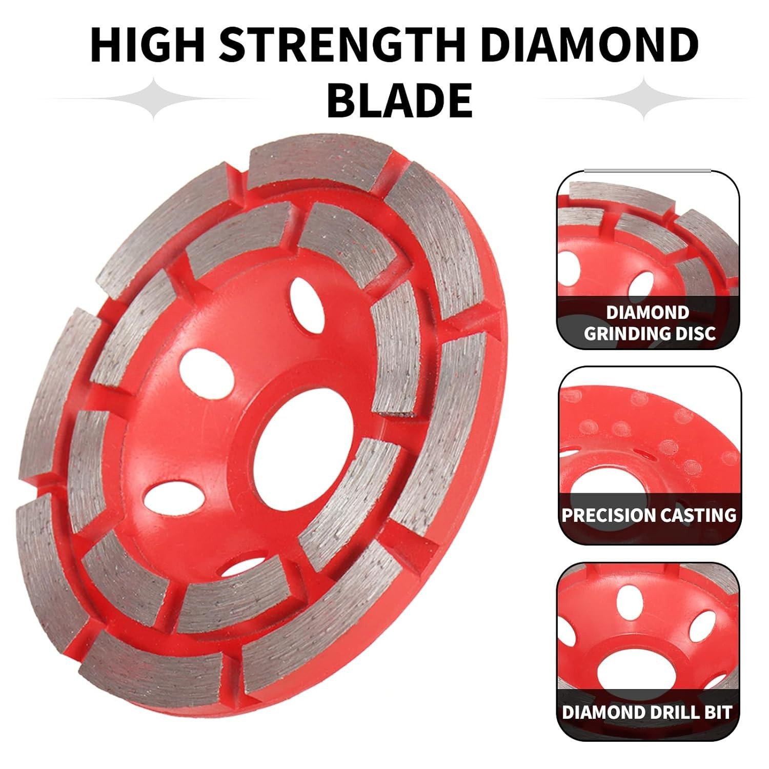 5″ Diamond Grinding CUP Wheel Disc Grinder Concrete 20 Segment 7/8″ 25/30 Grit