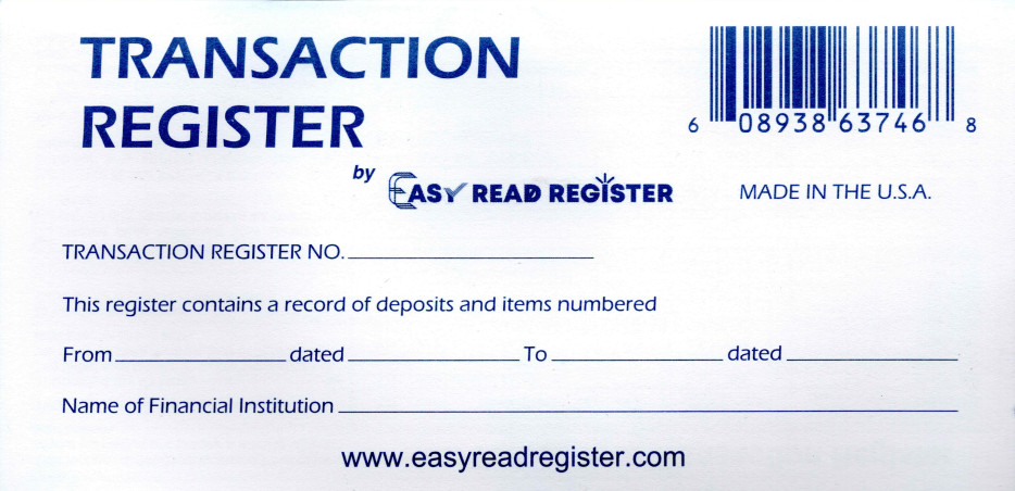 16 Pack Checkbook Transaction Register Ledger 26-27-28 Calendars Check Book Bank