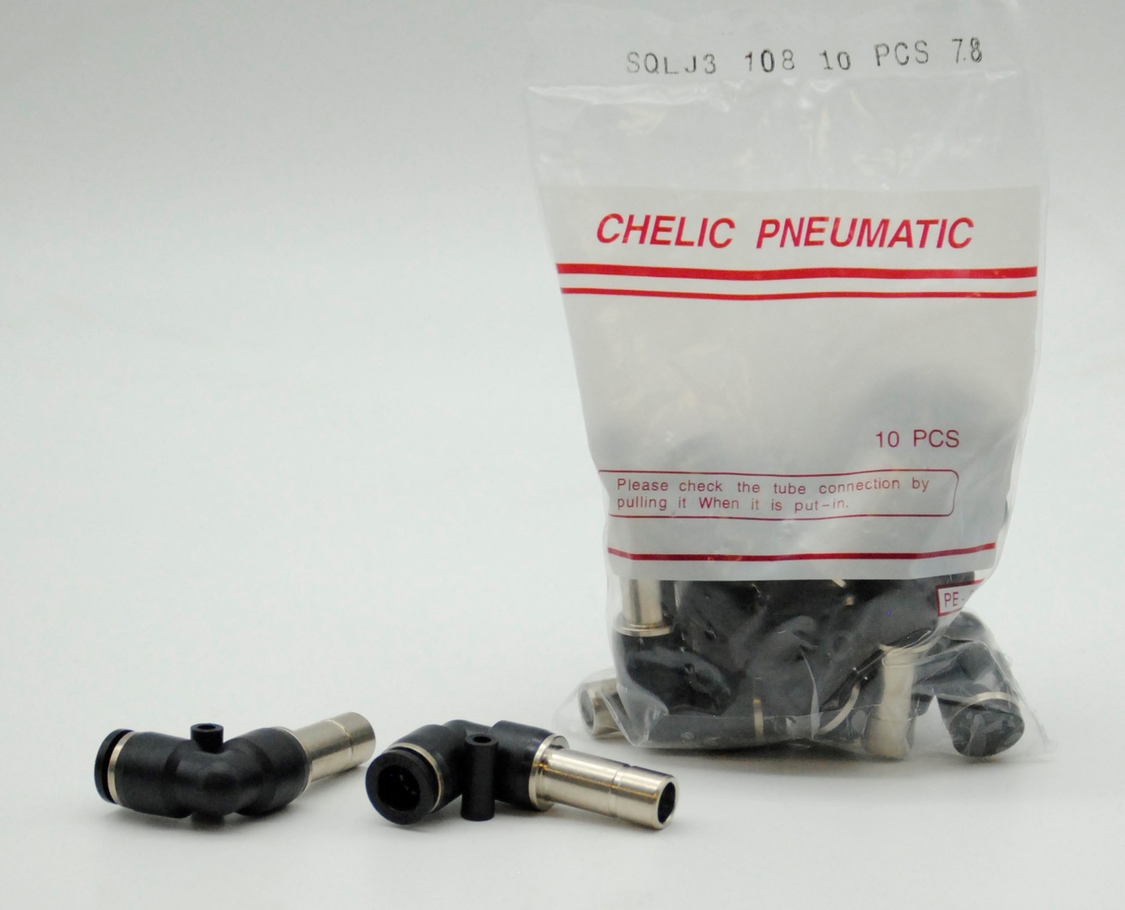 CHELIC SQLJ3 10-08 Plug-in 90° elbow push to connect Fitting (10 PCS PER BAG)