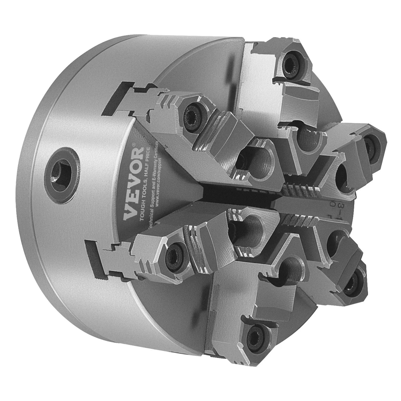 6-Jaw Lathe Chuck, 6 Inch (160 mm), Self-Centering Chuck with D1-4 Cam Lock Bac