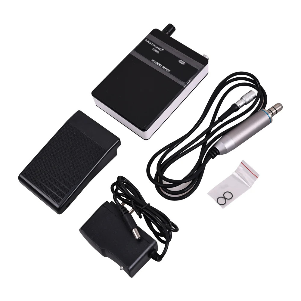 Portable Dental Lab Brushless Micromotor E-Type Grinding Polishing Machine BLACK