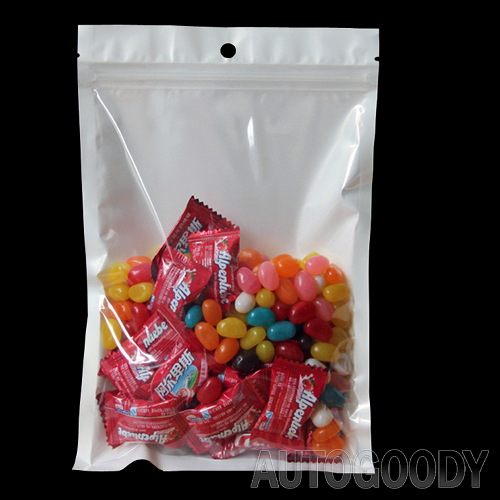 1000 Zip Zipper Lock Bags Clear Plastic White Back 3.5″ x 6.25″ Seal Reclosable