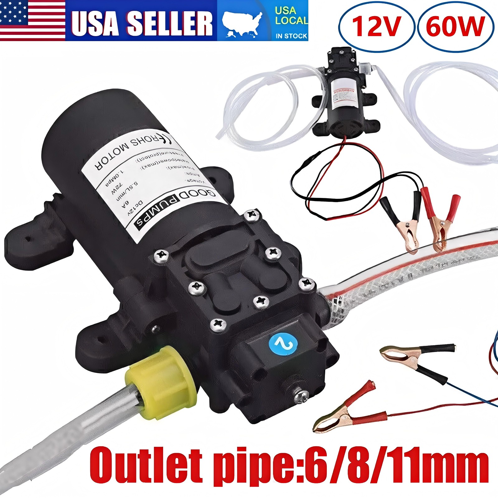 Motor Oil Fuel Fluid Extractor Electric Siphon Transfer Change Pump DC 12V 60W