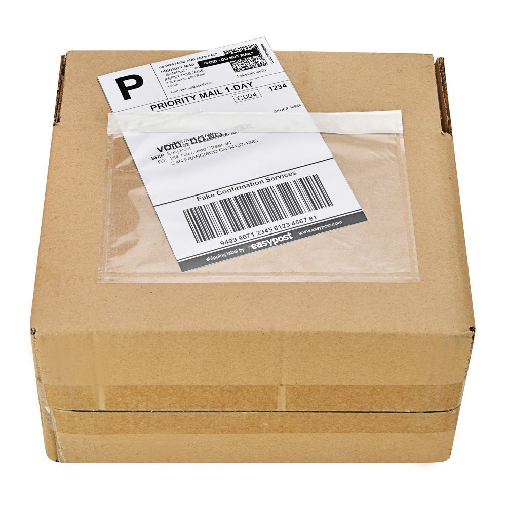 6×9 Clear Packing List Invoice Shipping Pouch Envelope Top Loading Self Adhesive