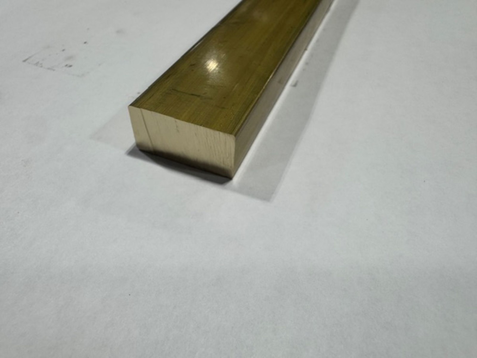 1/2″ x 1″ C360 Brass Flat Bar x 60″ Long, Half Hard, Free Cutting, Mill Stock
