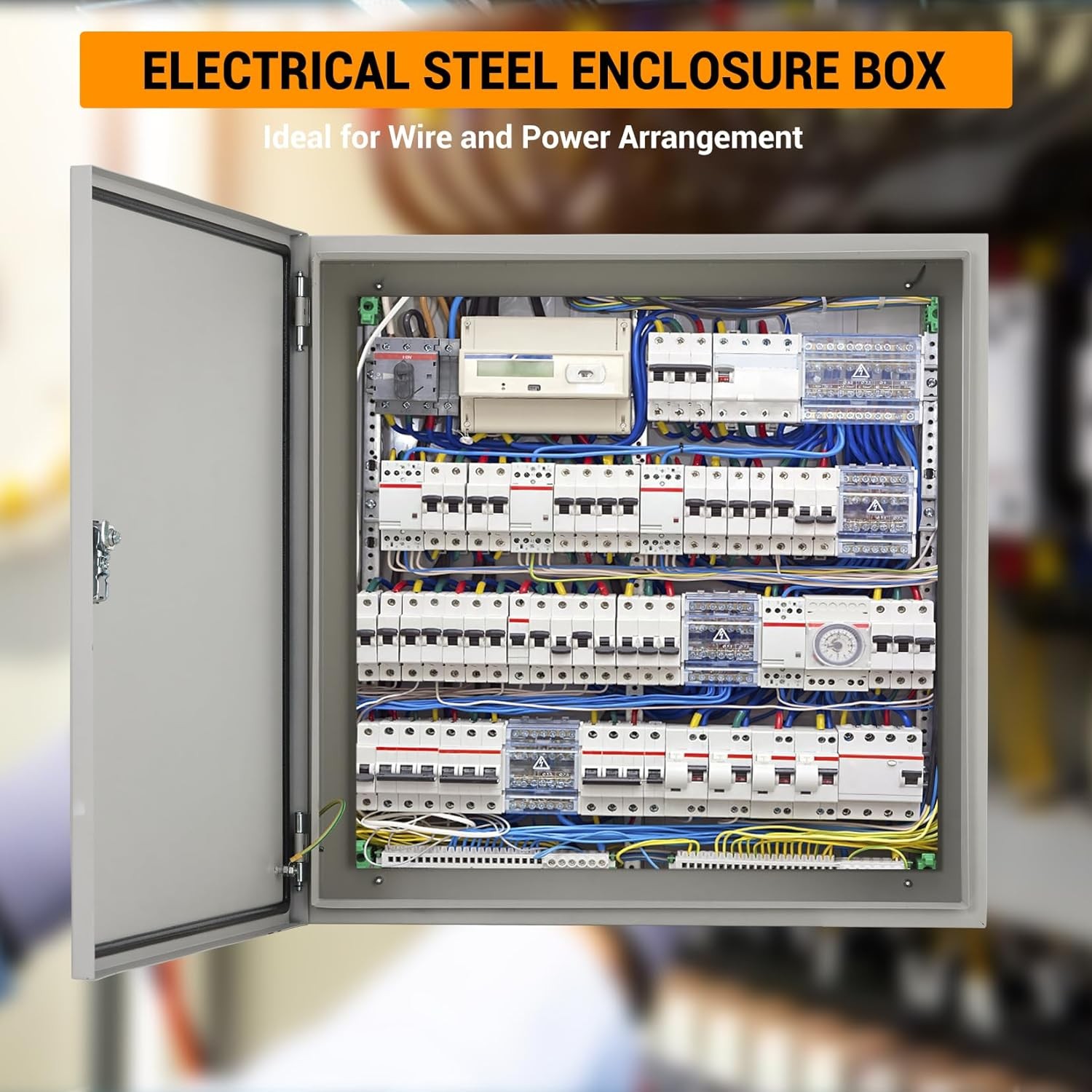 12″-24″ Waterproof Electrical Box IP66, Titanium Steel, Lockable, Rust-Resistant