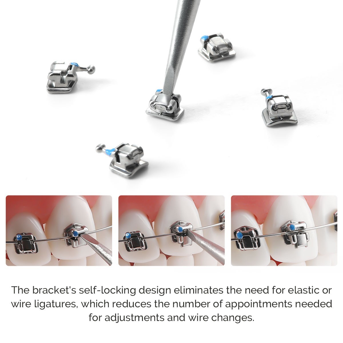 Dental Orthodontic Brackets Brces 1st buccal tube Self Ligating ROTH/MBT 0.022