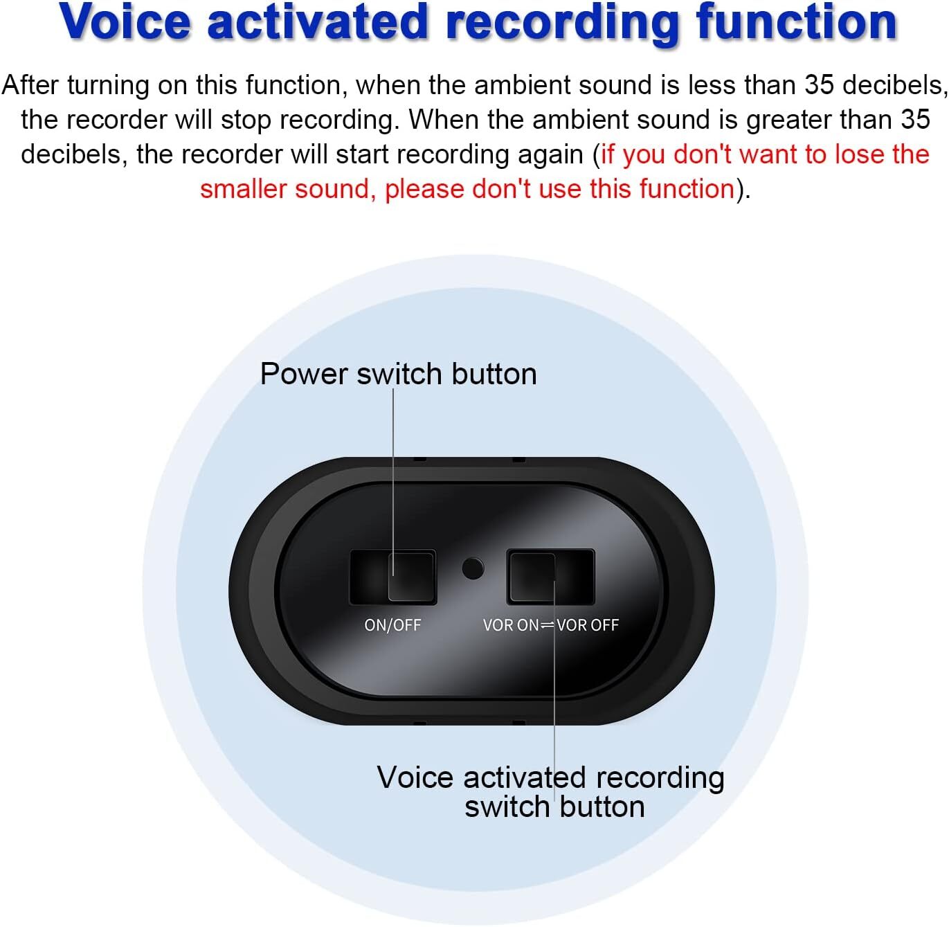 500 Hrs Mini Spy Voice Activated Recorder Digital Audio Magnetic 64GB MP3 Player