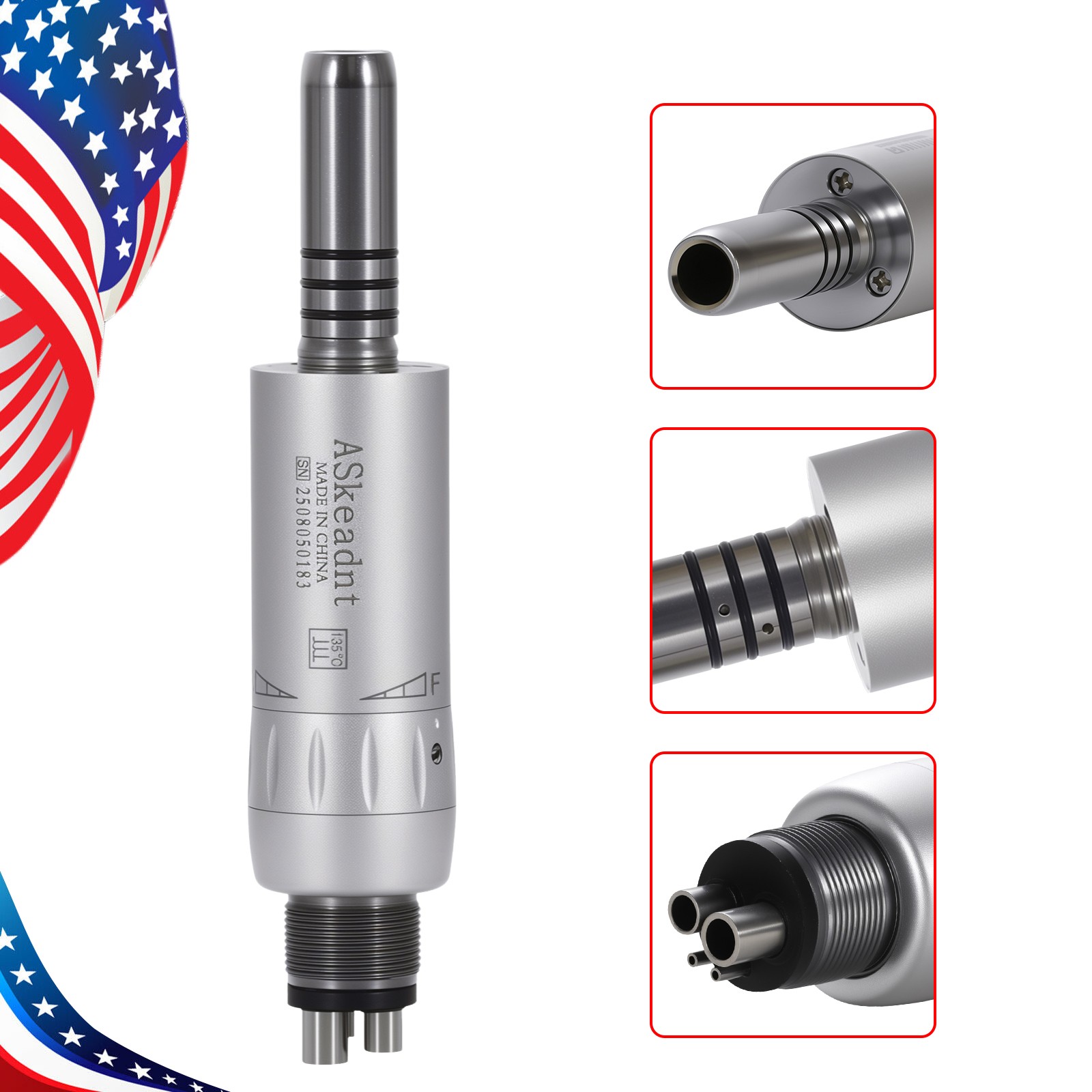 Air Motor Slow Low Speed Handpiece Cooling Unit Internal Water Spray M4 Dental