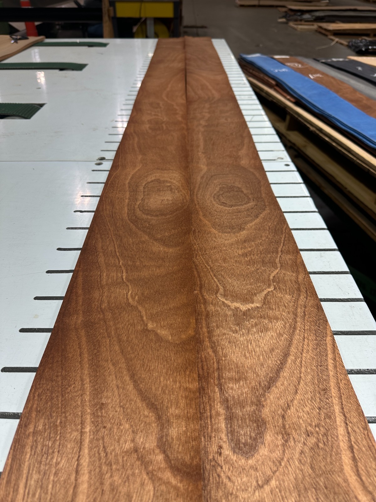 Mahogany Raw Wood Veneer 2 sheets 93” x 5” 319Y