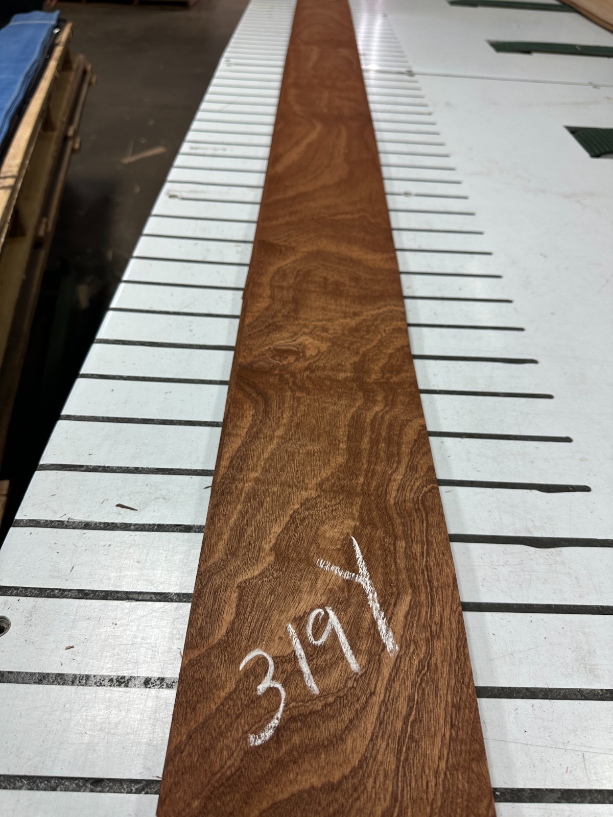 Mahogany Raw Wood Veneer 2 sheets 93” x 5” 319Y