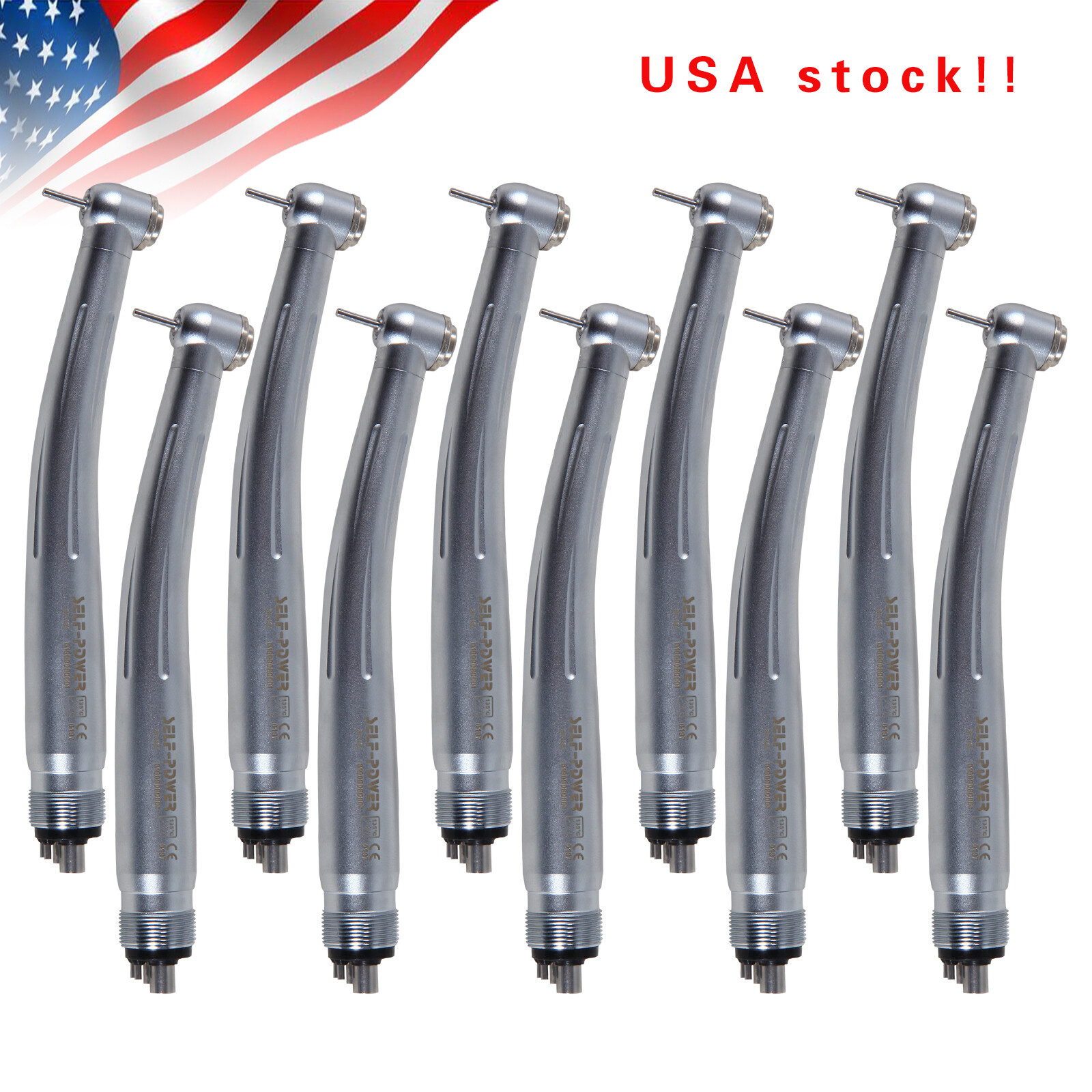 10 Dental NSK Style High Speed Handpiece 4HOLE Clean head System Turbine Turbina