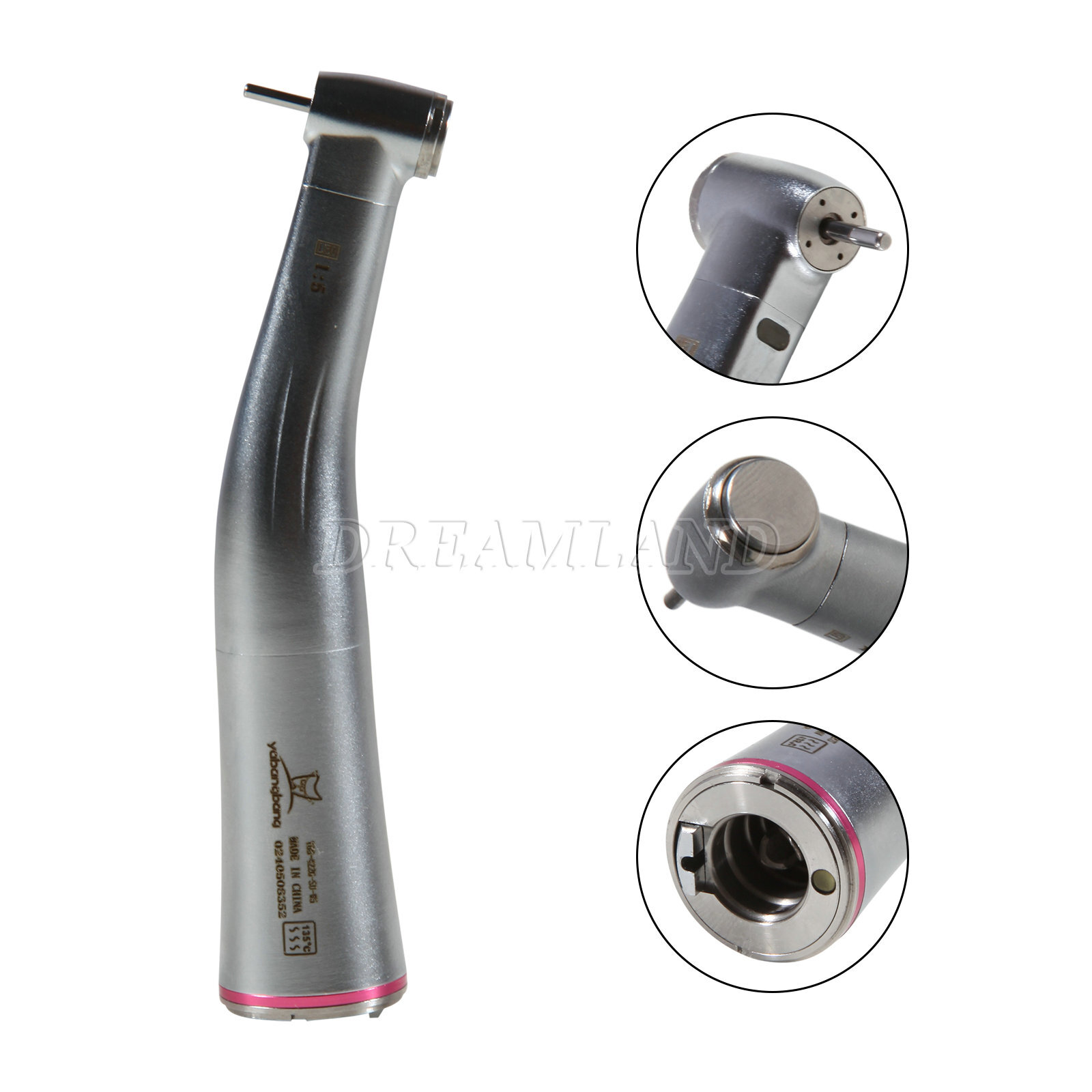 Dental 1:5 LED Fiber Optic Contra Angle Handpiece Electric Fit NSK Ti-MAX X95L