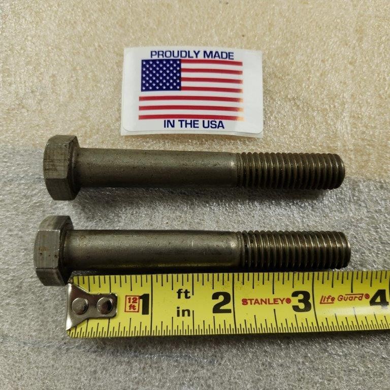 (Qty 10) 1/2-13 x 3-1/2″ Hex Head Cap Screws Stainless Steel 18-8 / 304 USA