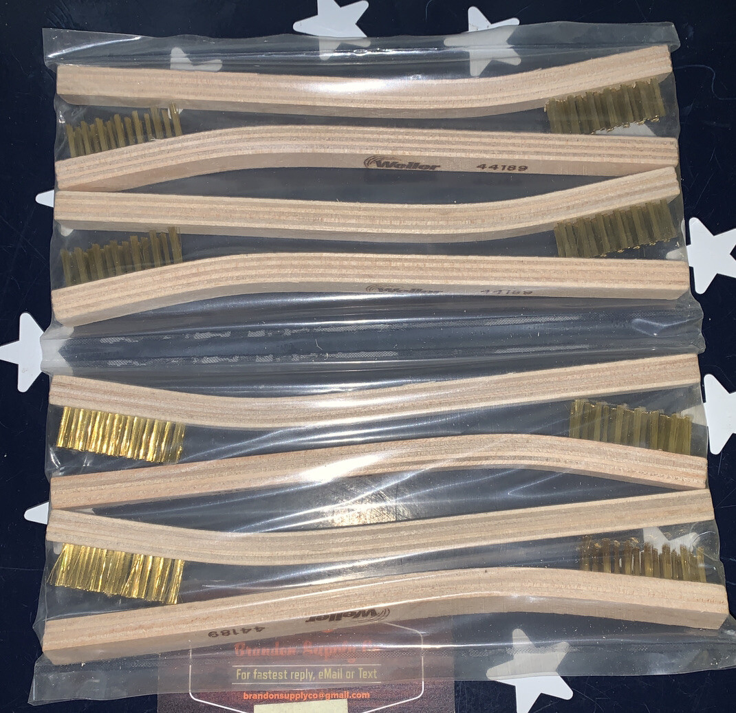 NEW WEILER 44189 Hand Scratch Brushes 7-1/2″ Wire Curved Wood – 8 Pieces