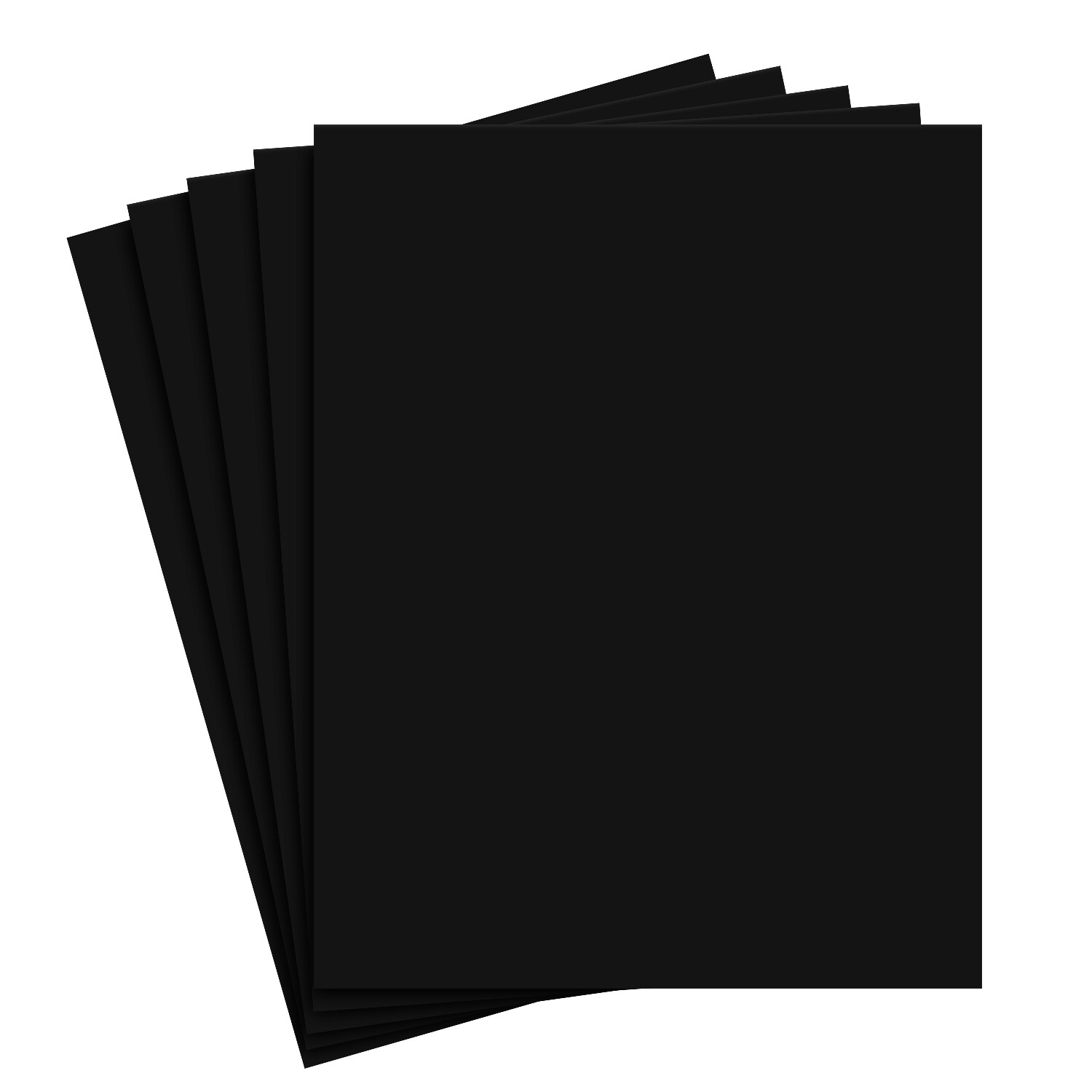 Eclipse Black Bright Color Paper, 24lb Bond (90GSM), 8.5 x 11, 50 Sheets