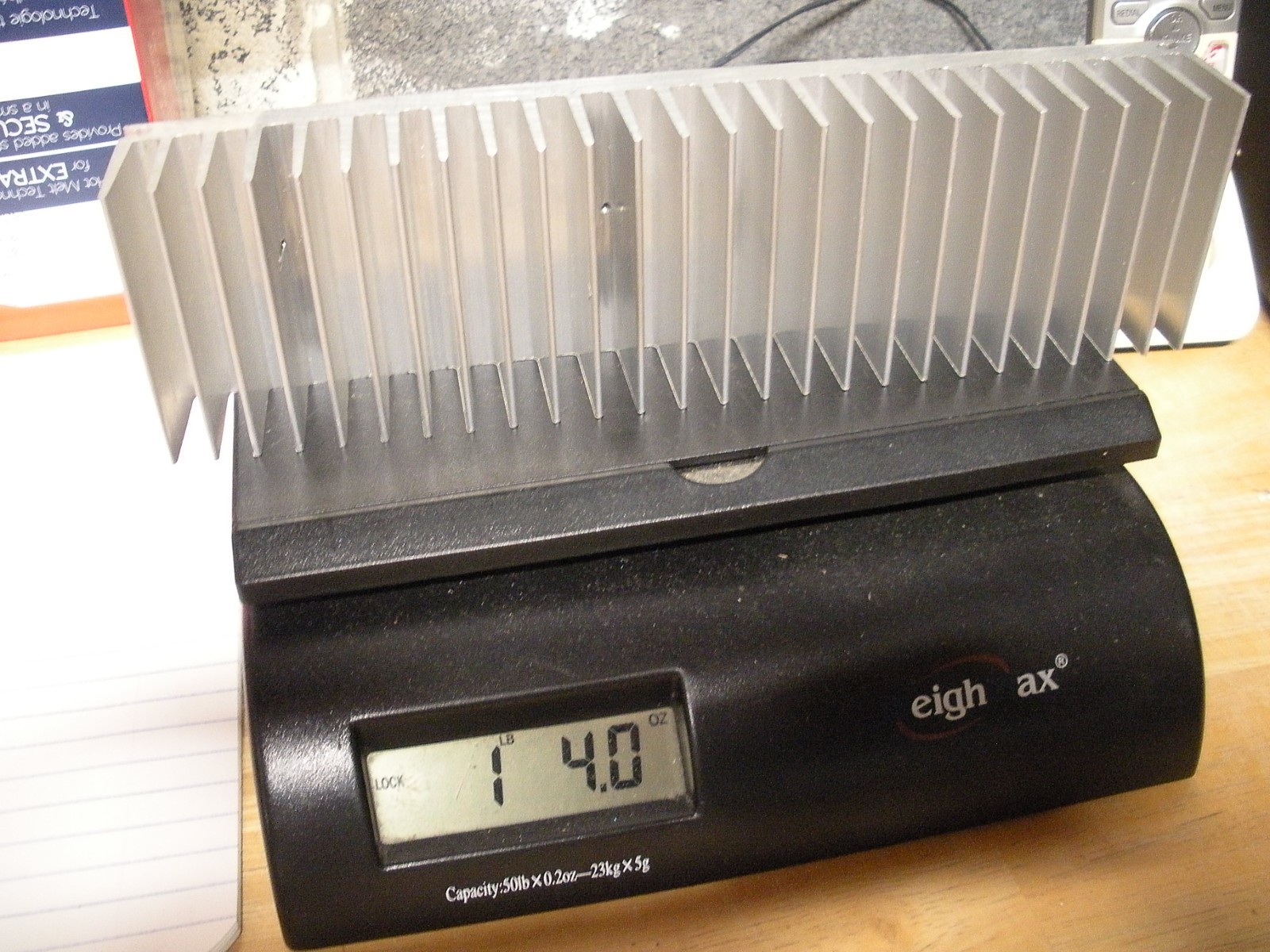 Aluminum heat sink 9″ x 2.5″ x 1.25″ 1 pounds 4 ounces