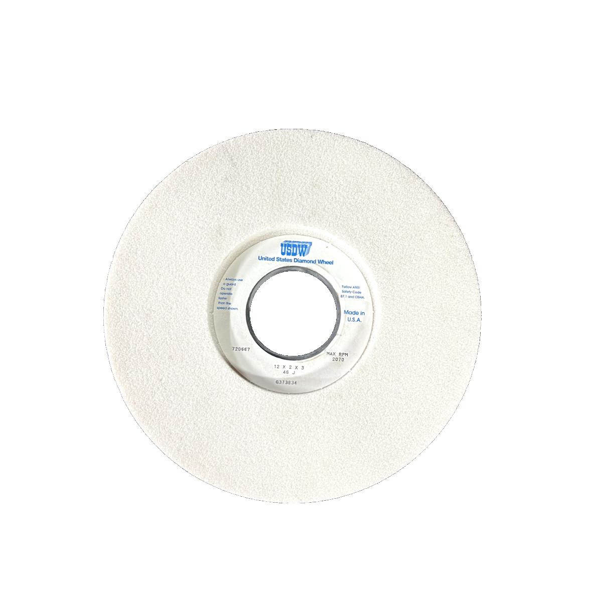 United States Diamond Wheel 720667 12x2x3 46 J G373834 RPM 2070