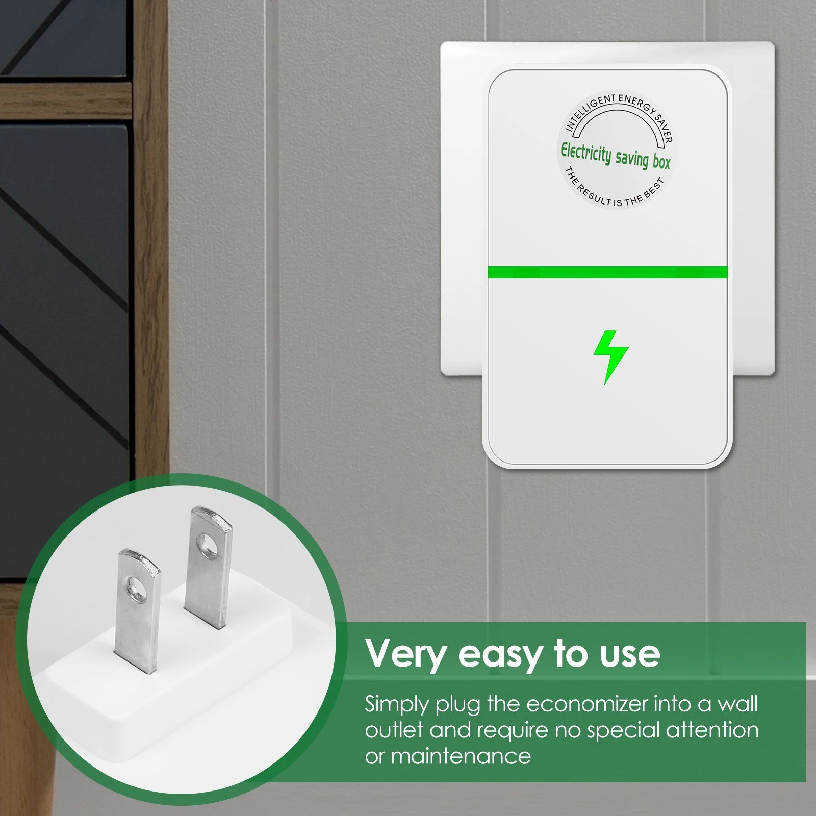 2PcsEnergy Saving Device Stopwatt Electricity Saving Box Stabilize VoltageDevice