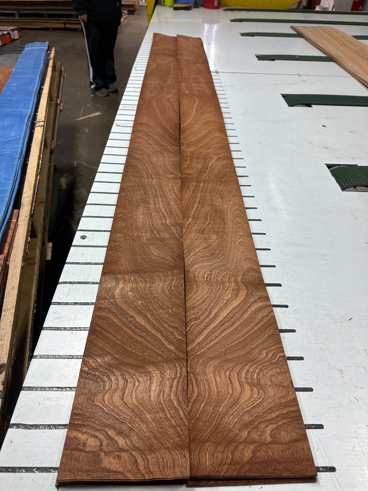Mahogany Raw Wood Veneer 2 sheets 93” x 5” 319Y