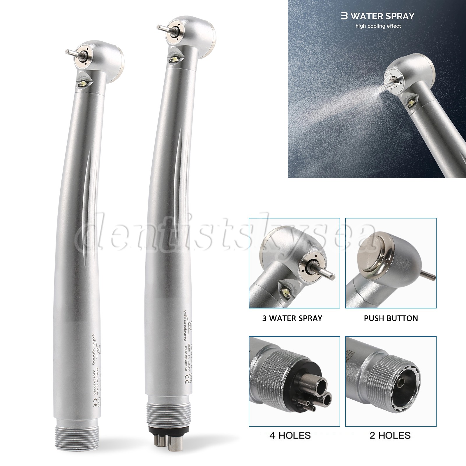1-10* Yabangbang Turbina E-generator Dental LED Fiber Optic Handpiece 2/4H 3type