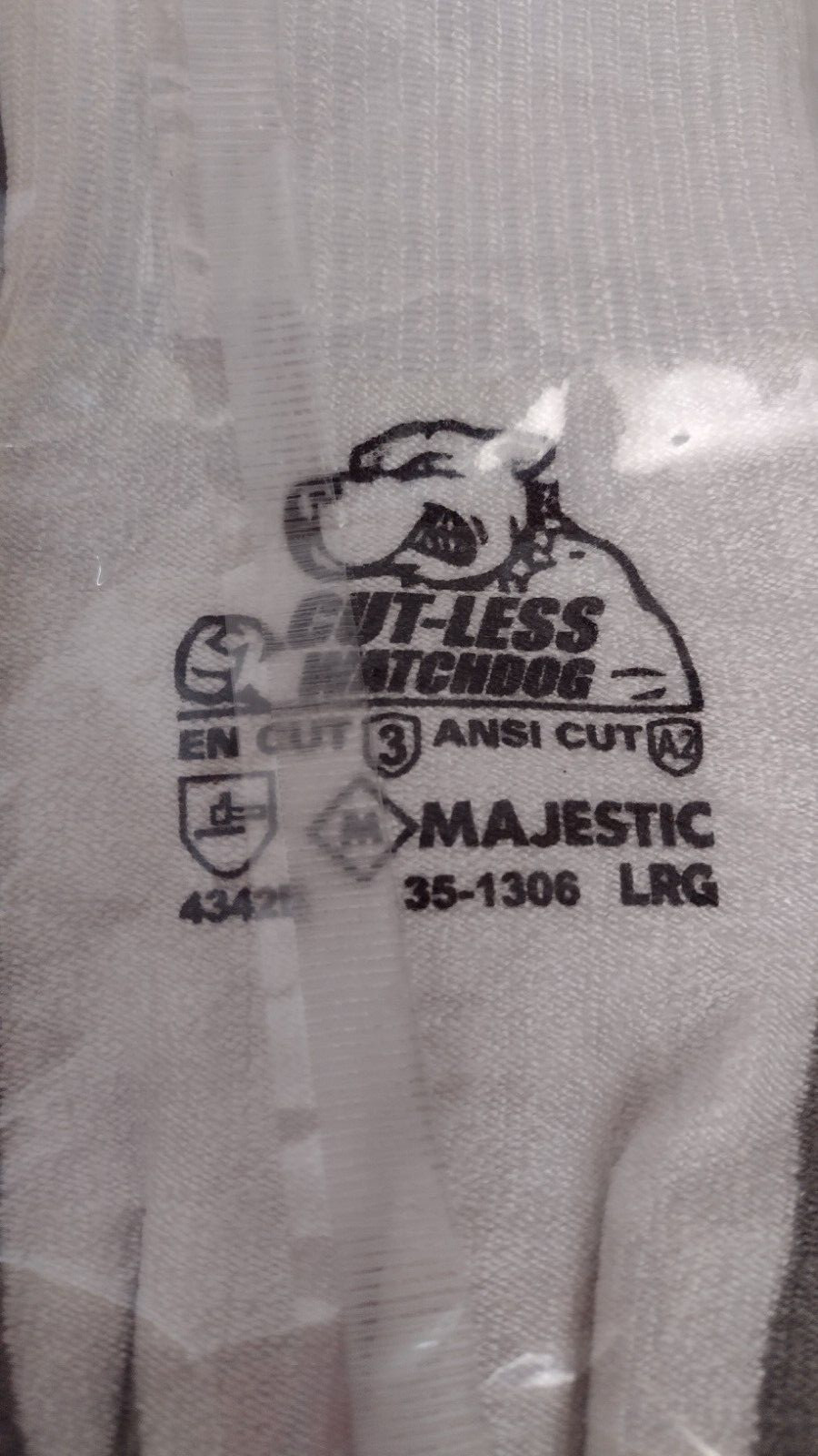 24 pcs 12 Pk NEW MAJESTIC Watchdog 35 1306 ANSI A2 Cut Resistant Gloves L Large