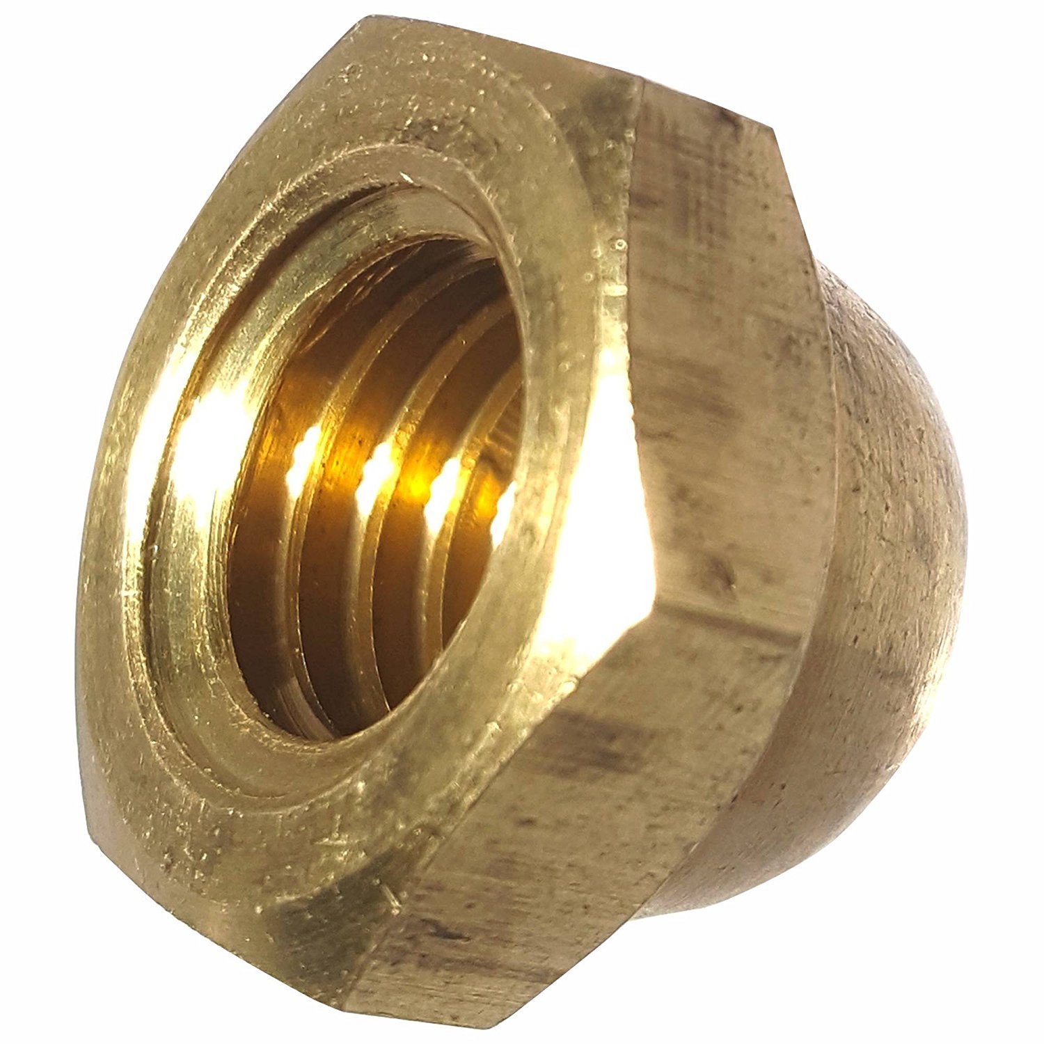 Solid Brass Acorn Hex Cap Nuts Grade 360 Full Assortment of Sizes Available