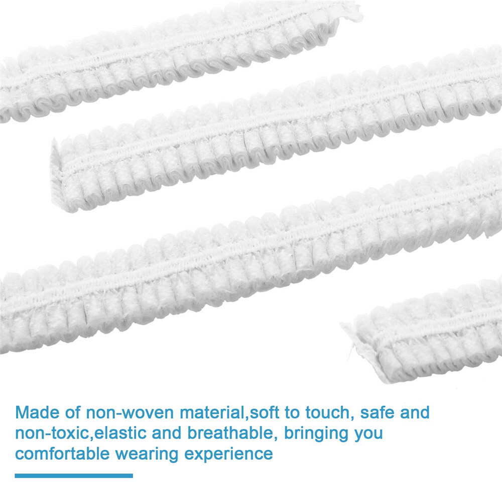 100-1000pcs Disposable Hair Net Non-Woven Head Bouffant Hair Cap 24″