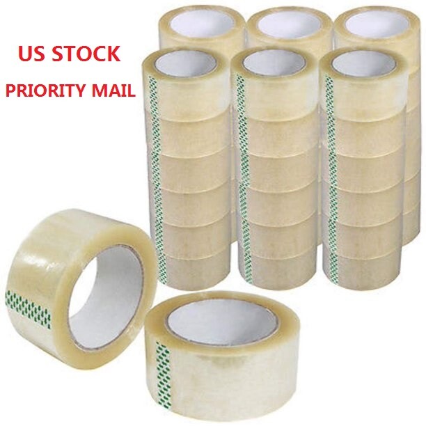 Clear Tape 110 Yards Per Roll for Moving /Packaging /Shipping 6 12 18 36 rolls