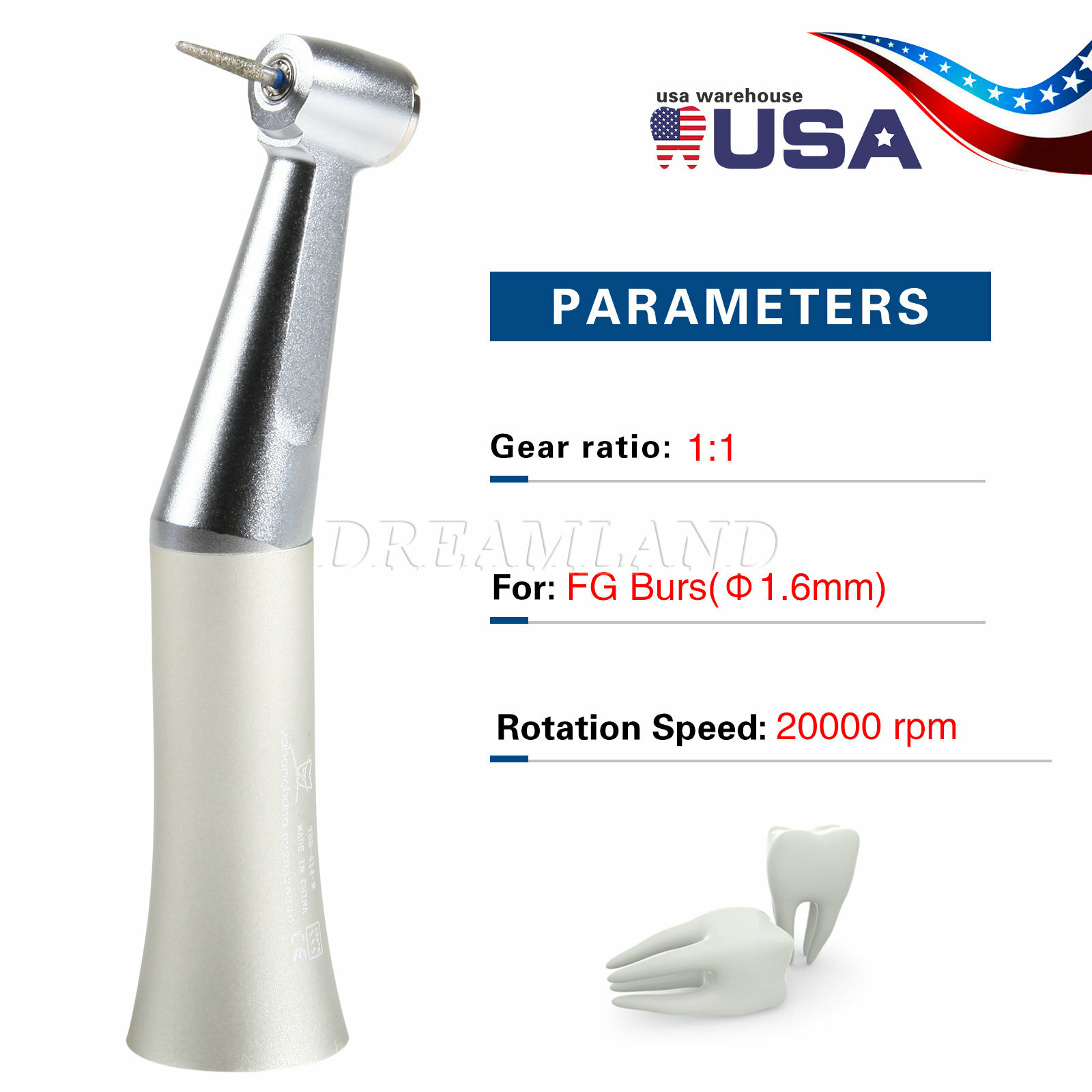 Dental Slow Speed E-type Contra Angle Handpiece fit NSK 1.6mm Friction Grip OEM