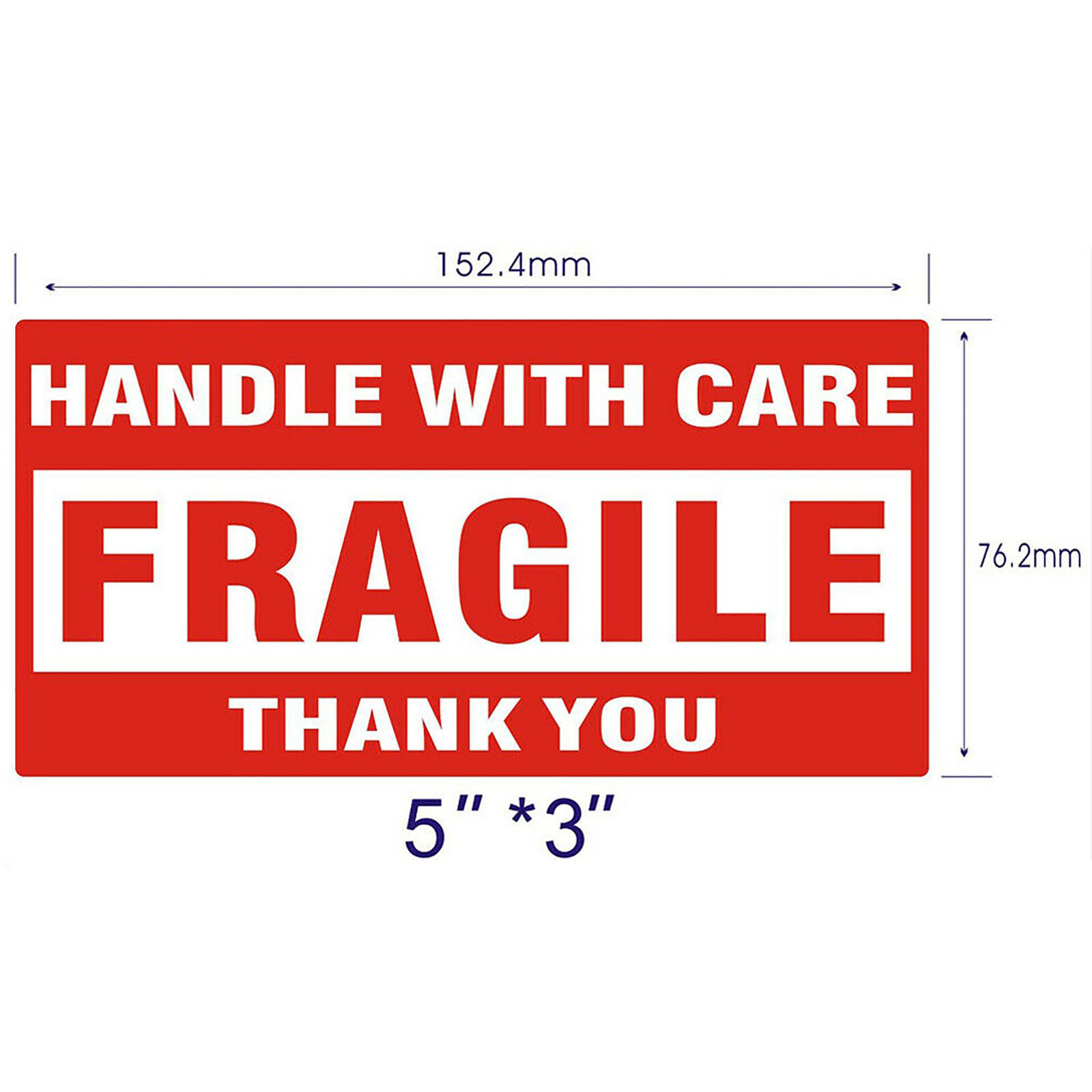 3″x5″ Fragile Stickers Handle With Care Warning Mailing Shipping Labels 500/Roll