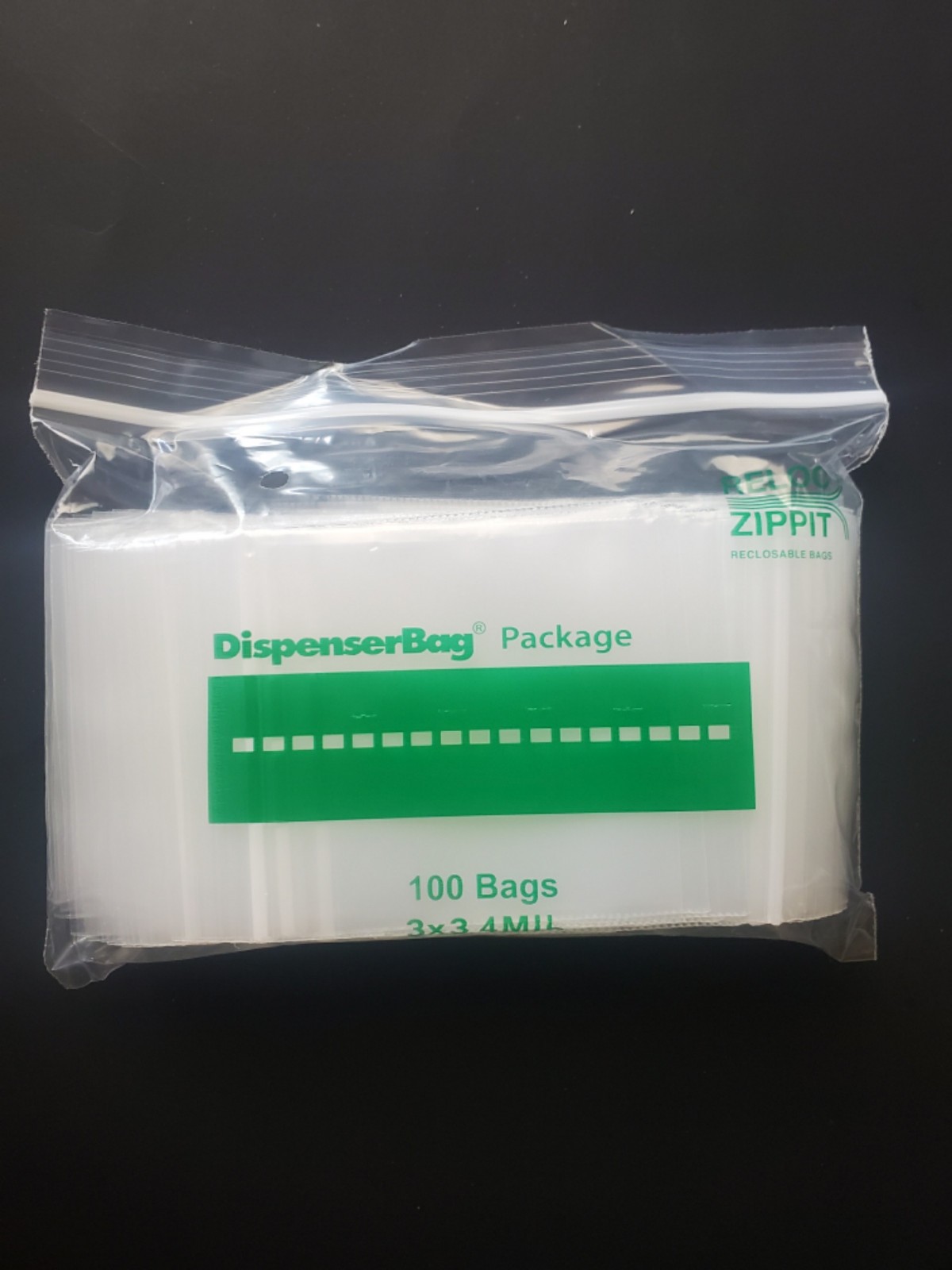 100 3 x 3 4MIL QSPAC Reclosable Zippit Zip Seal Lock Top Reloc Clear Bags 4 Mil