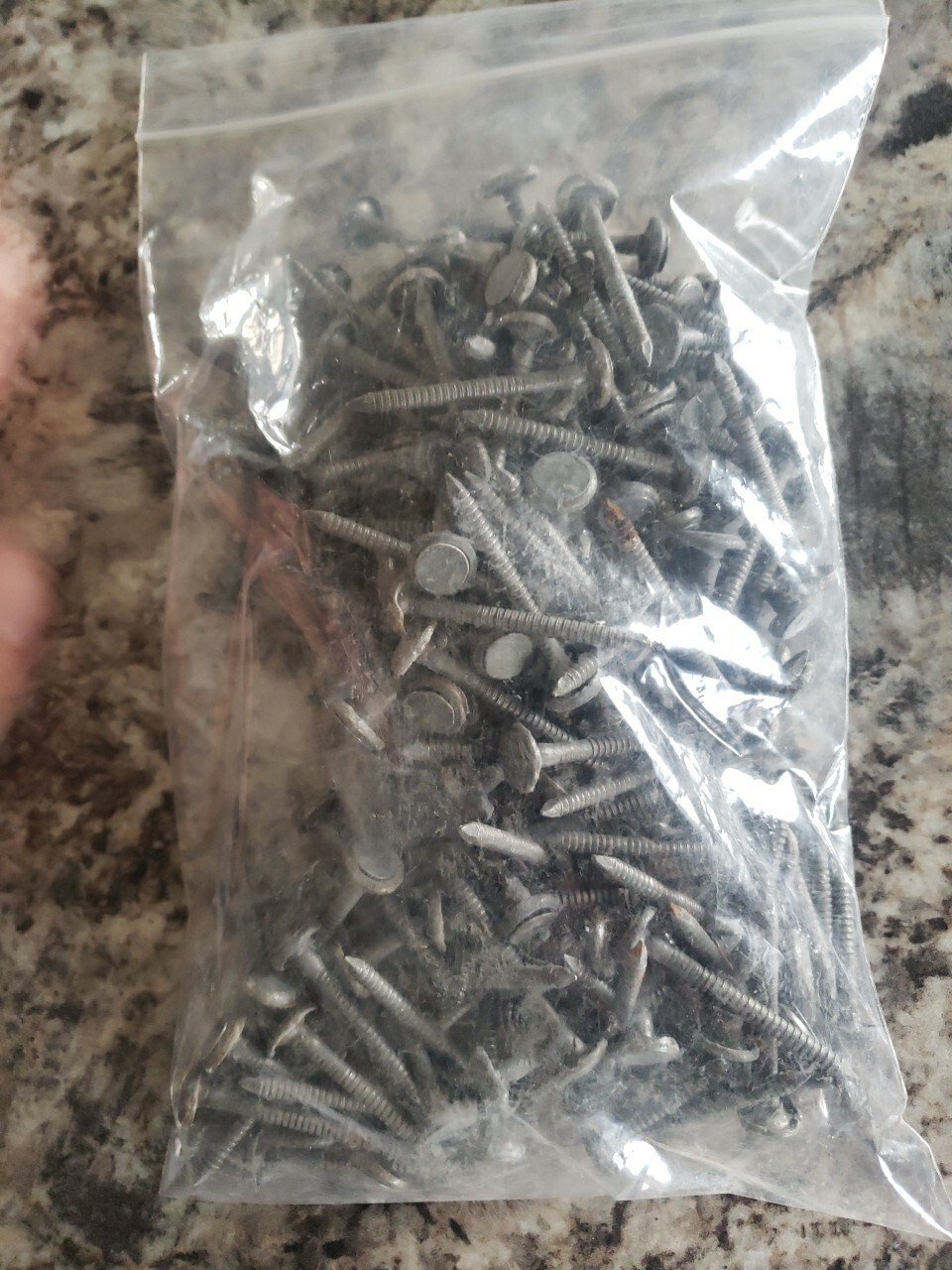 2 POUNDS VINTAGE LEAD HEAD RING SHANK 1-3/4″ METAL ROOFING NAILS 2LB Aprox 175pc