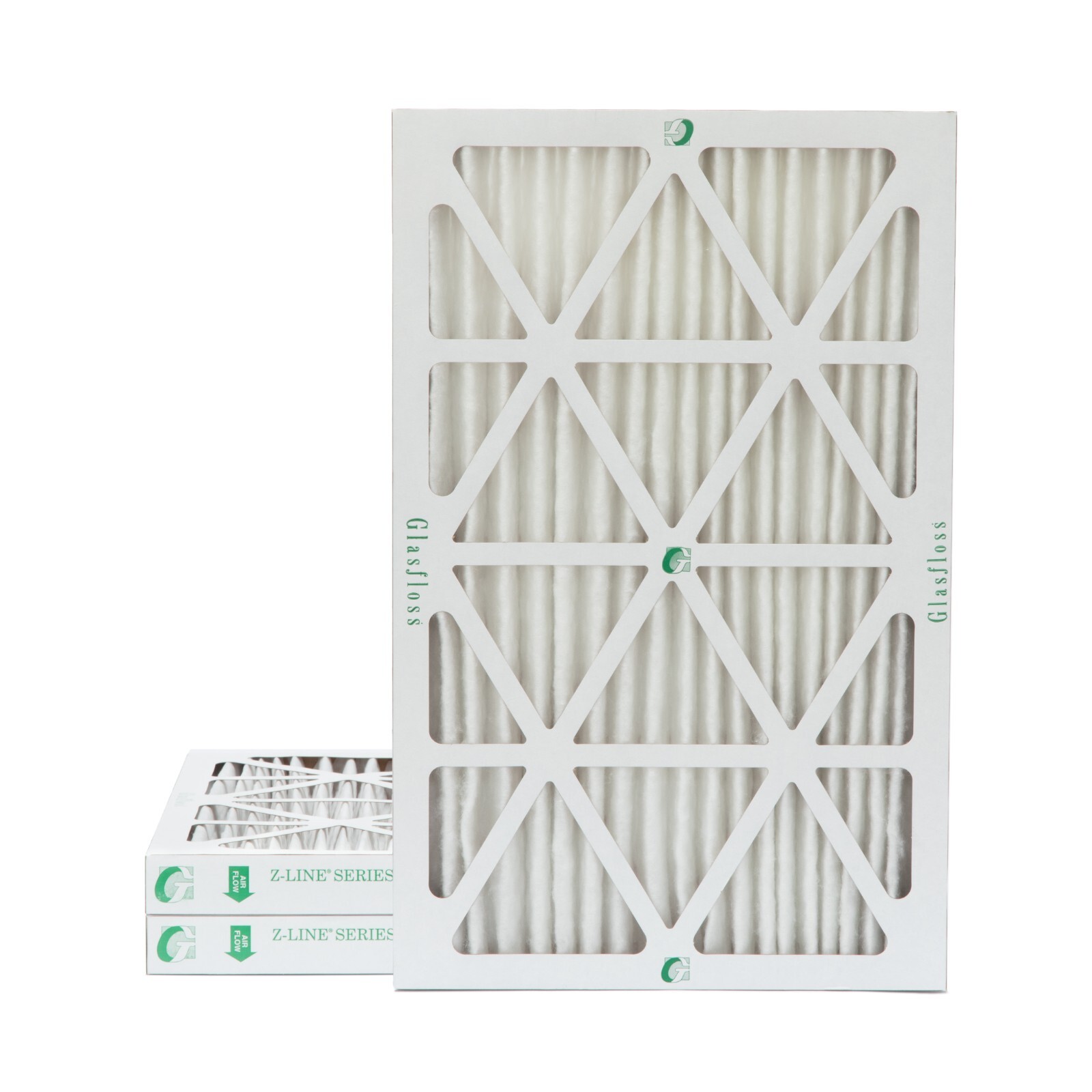 18x24x2 MERV 13 Pleated AC Furnace Air Filters by Glasfloss. 3 Pack