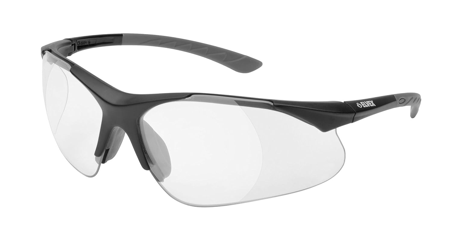 RX-350C 1.5 Diopter Bifocal Safety Glasses, Metallic Brown Frame/Cle