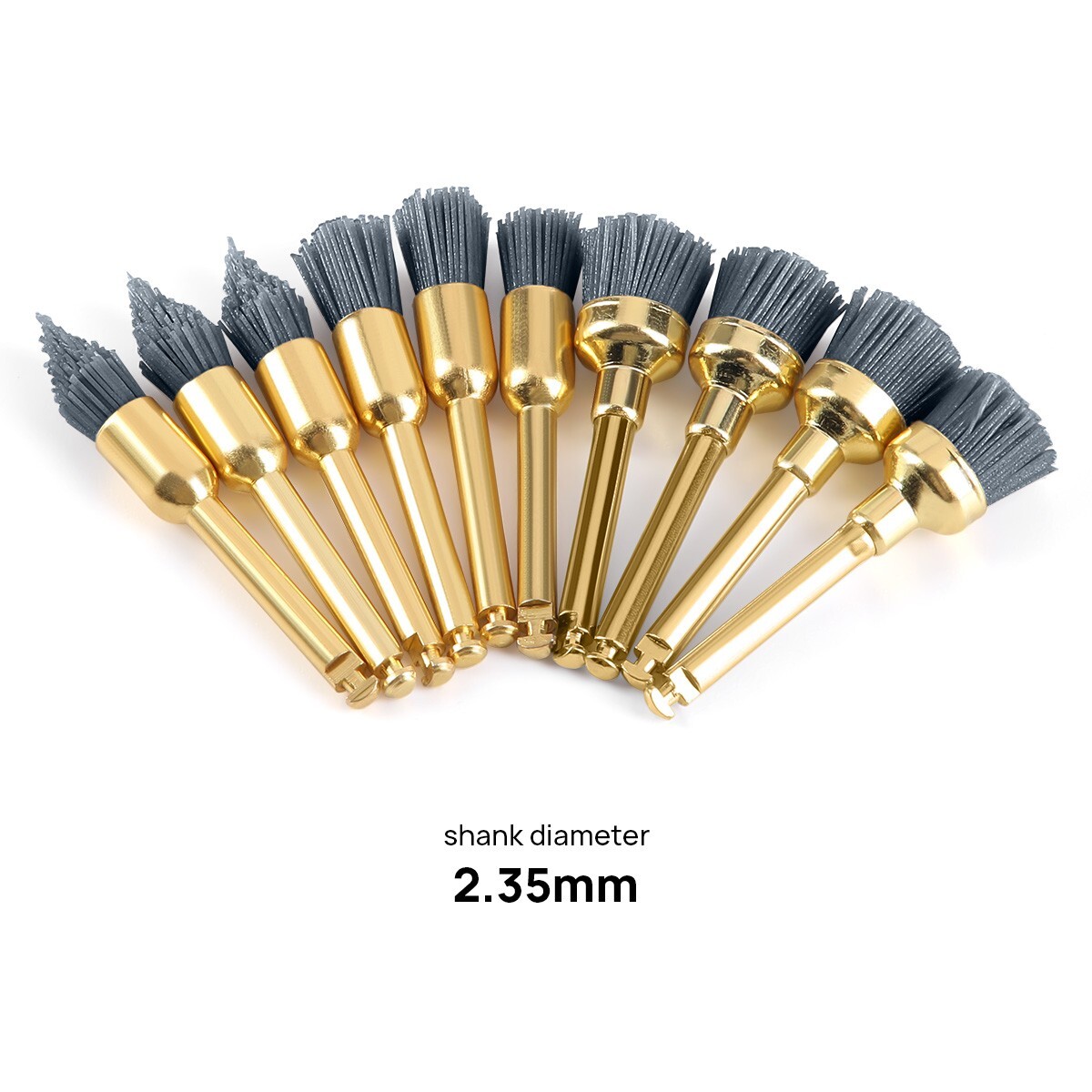 Dental Prophy Polishing Brush Flat/Sharp/Bowl Shape RA Silicon Carbide Brushes
