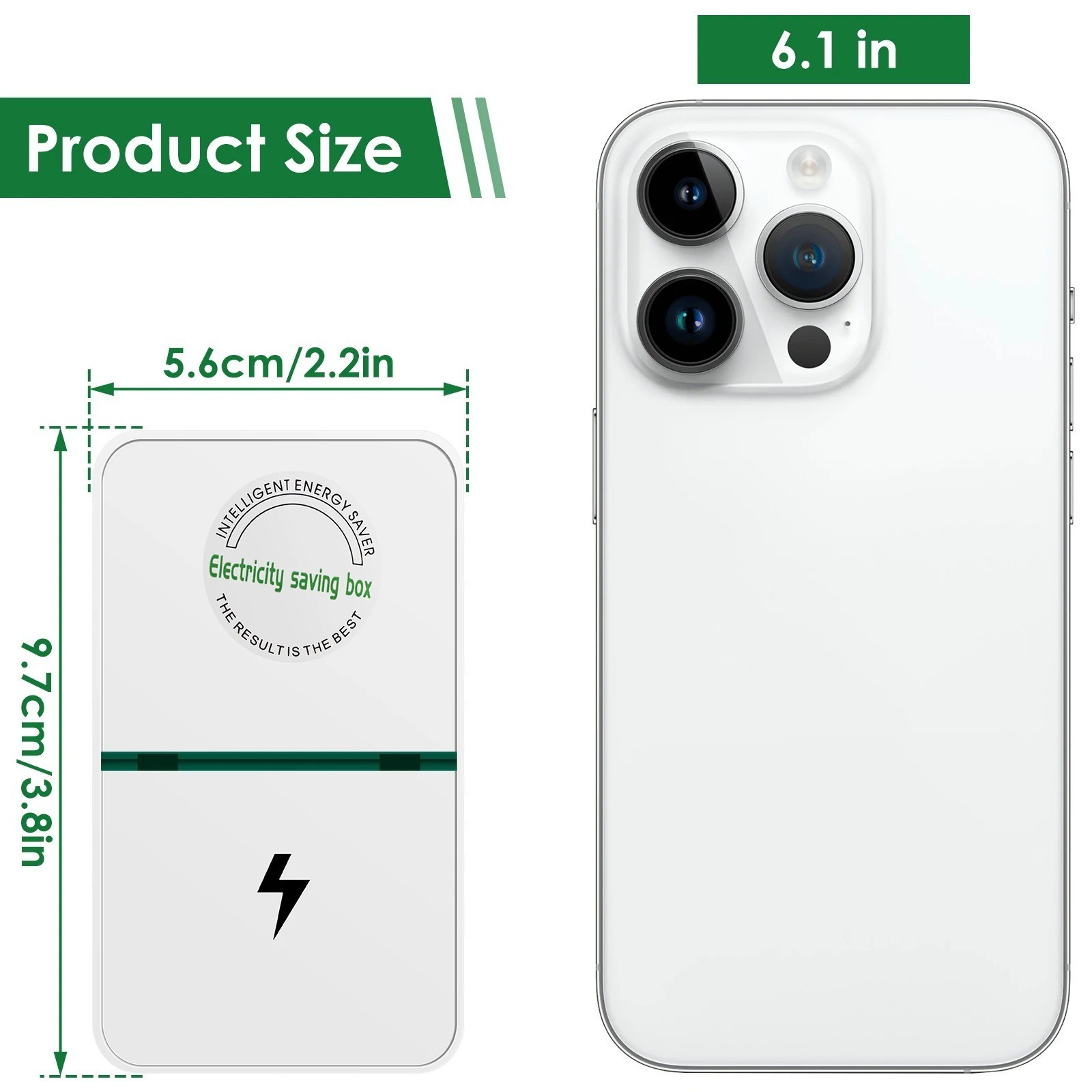 2PcsEnergy Saving Device Stopwatt Electricity Saving Box Stabilize VoltageDevice