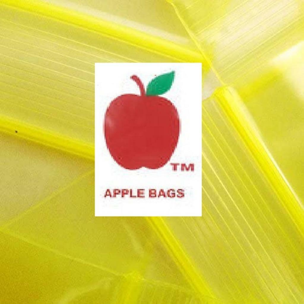 YELLOW 1,000 APPLE BRAND BAGGIES 12510 2mil ZIPLOCK 1000 plastic 1.25″x1″ bags