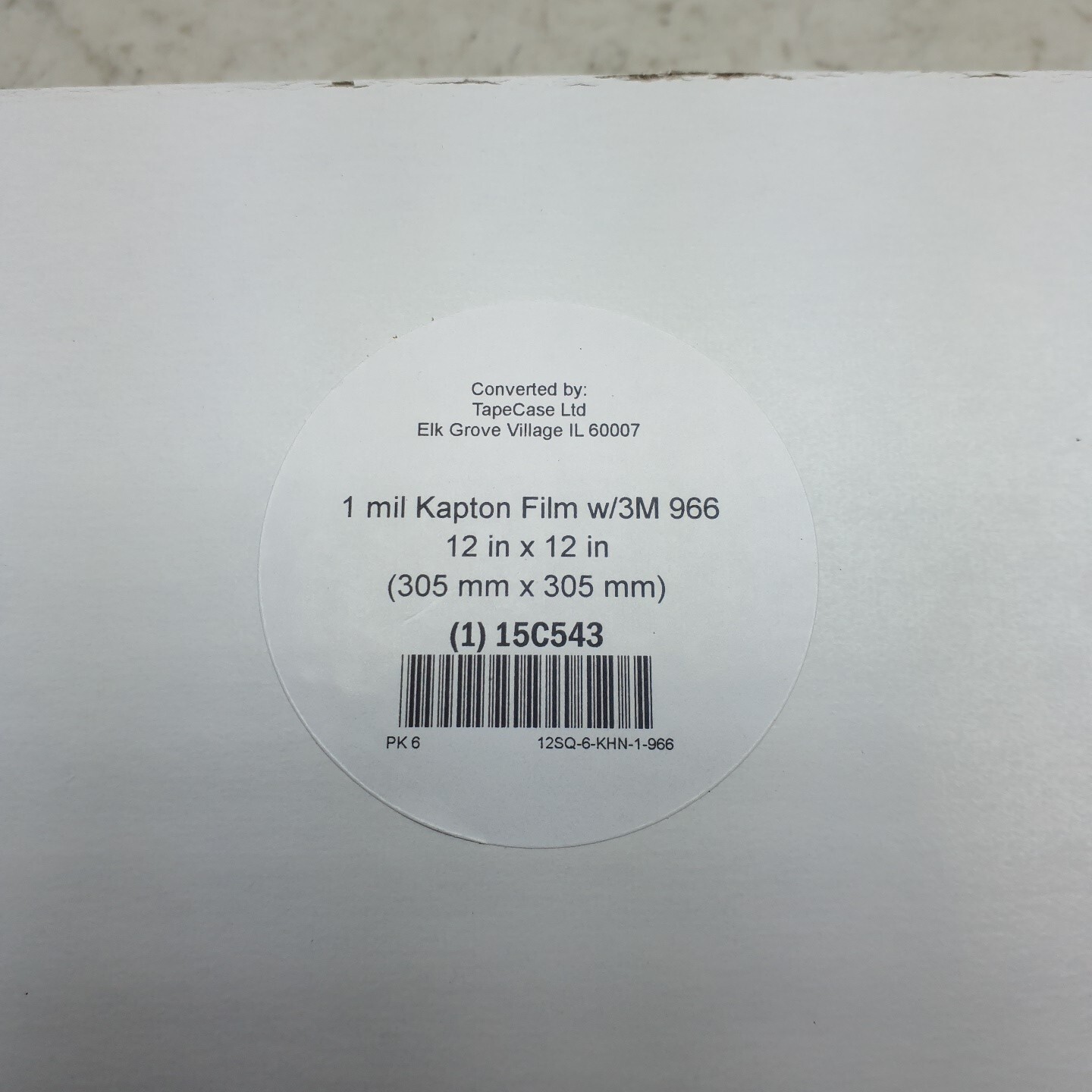 6 Pack Dupont Kapton HN 966 1 Mil Insulating Electrical Tape 12″ L x 12″ W