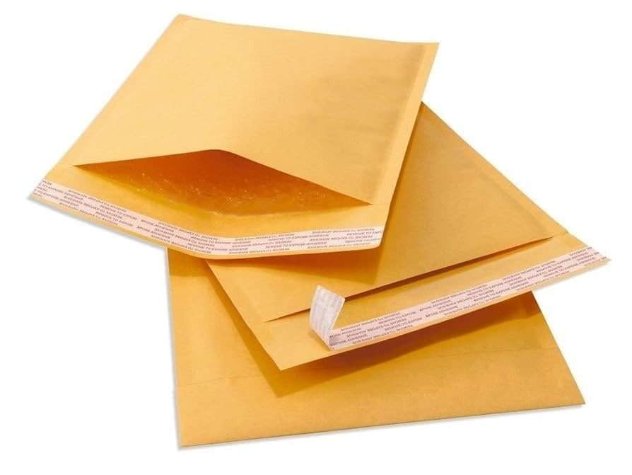 100 Quantity – #0 6×10 Paper Bubble Envelopes Mailers Self-Seal 100% Recyclable