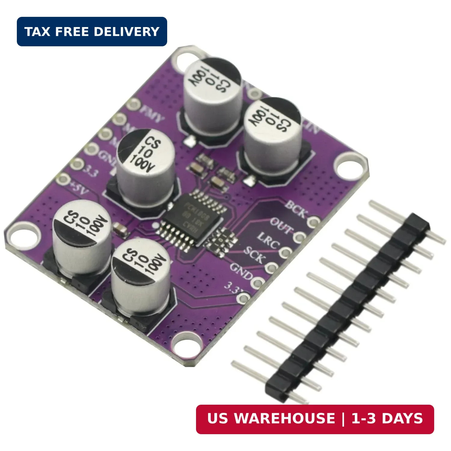 PCM1808 24bit 105dB Audio Stereo ADC Single-Ended Analog-Input Decoder 24bit Amp