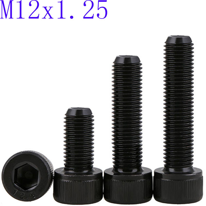 M12 – 1.25 FINE Thread Socket Head Caps Screws 12.9 Alloy Steel Black Oxide