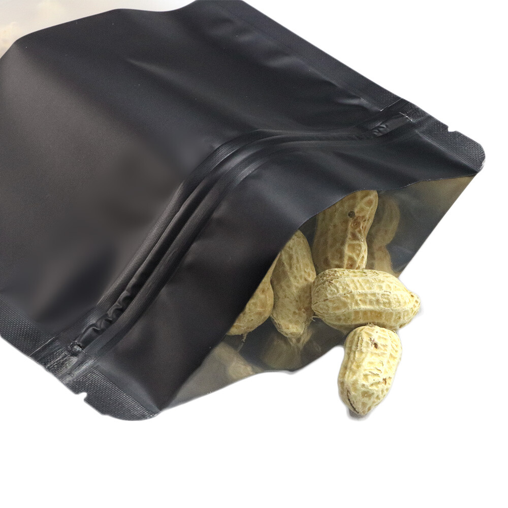 Multi-Size & Color Foil Mylar Matte Stand Up Zip Lock Bag w/ Rectangle Window
