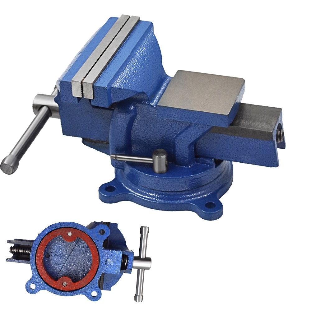 6″ Mechanic Bench Vise Table Top Clamp Press Locking Swivel Base Heavy