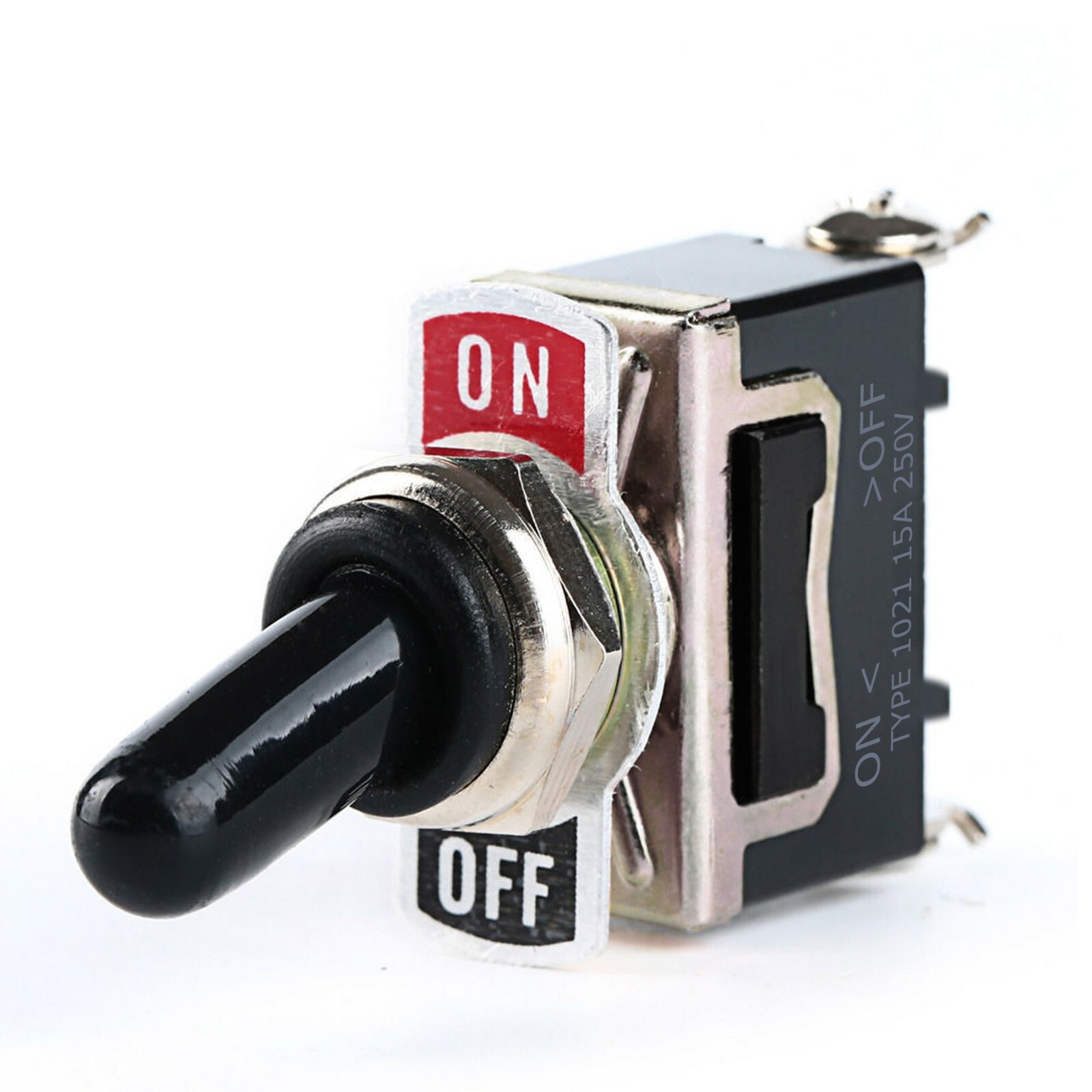 5X Toggle Switch Rocker Heavy Duty 15A 250V SPST 2 Terminal Car Boat Waterproof