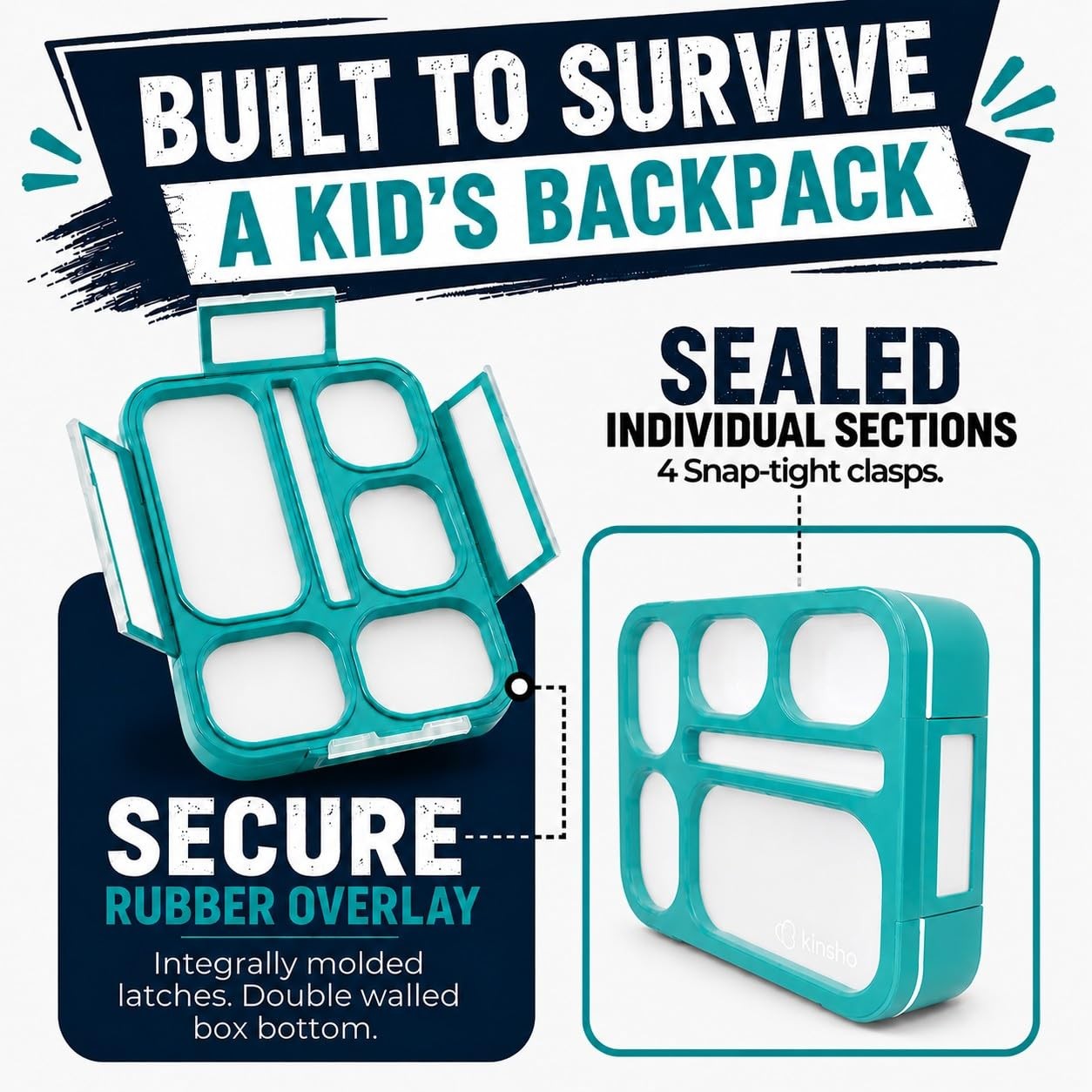 Kinsho Lunch For Kids Boys Girls – Bento Set Insulated Bag And Ice Pack 6