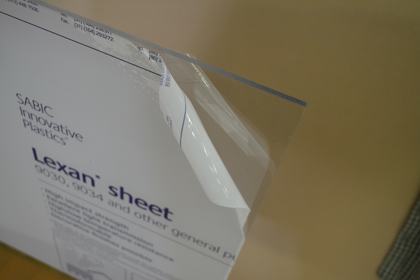 Lexan Polycarbonate Plastic Sheet Clear 1/4″ x 24″ x 14″